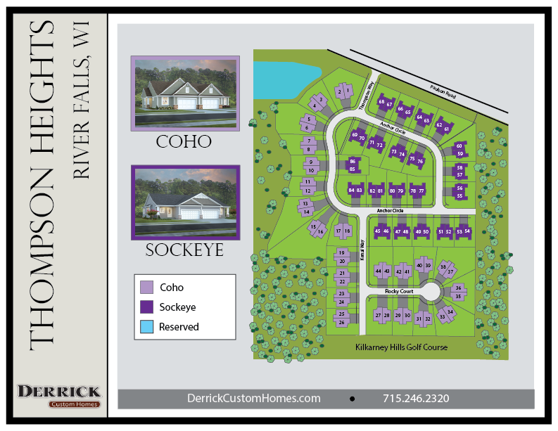 Thompson Heights Twin Homes River Falls WI Derrick Custom Homes